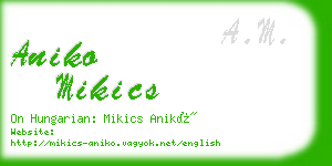 aniko mikics business card